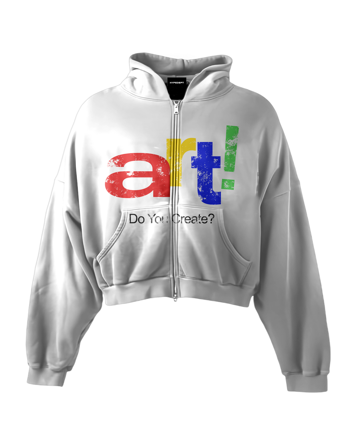 'DO YOU CREATE?' HEAVYWEIGHT BOXY ZIPUP HOODIE