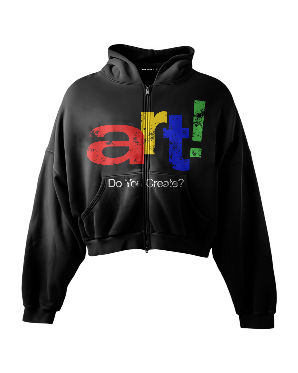 'DO YOU CREATE?' HEAVYWEIGHT BOXY ZIPUP HOODIE