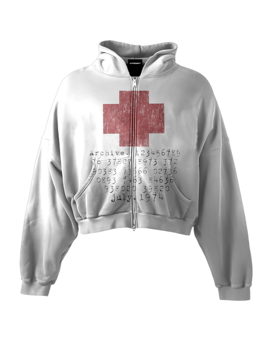 'JULY1974' HEAVYWEIGHT BOXY ZIPUP HOODIE