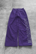 ARCHIVE 'STATEMENT' NYLON PANTS - PURPLE