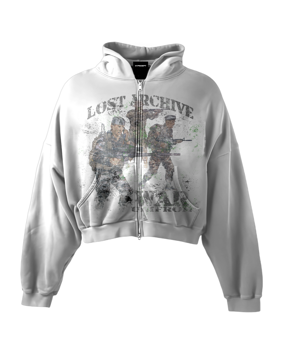 'LOST ARCHIVE II' HEAVYWEIGHT BOXY ZIPUP HOODIE