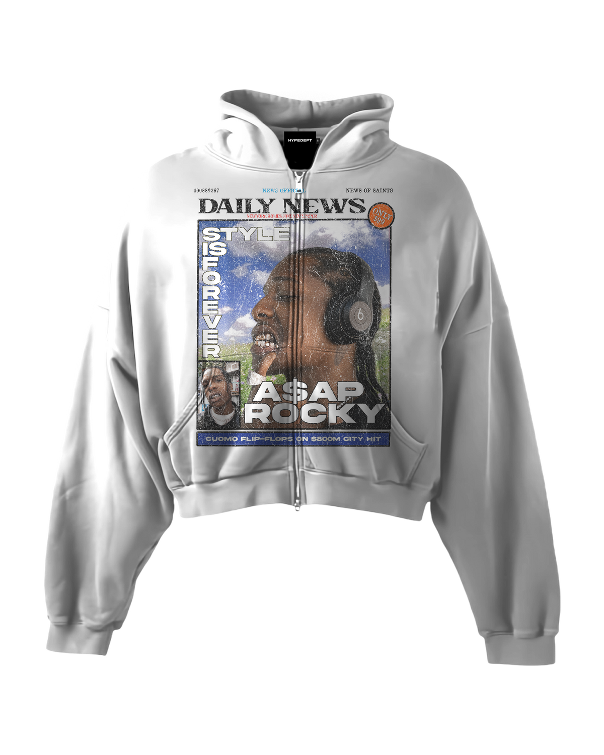 'ROCKY' HEAVYWEIGHT BOXY ZIPUP HOODIE