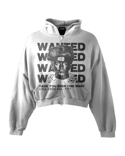 'WANTED' HEAVYWEIGHT BOXY ZIPUP HOODIE