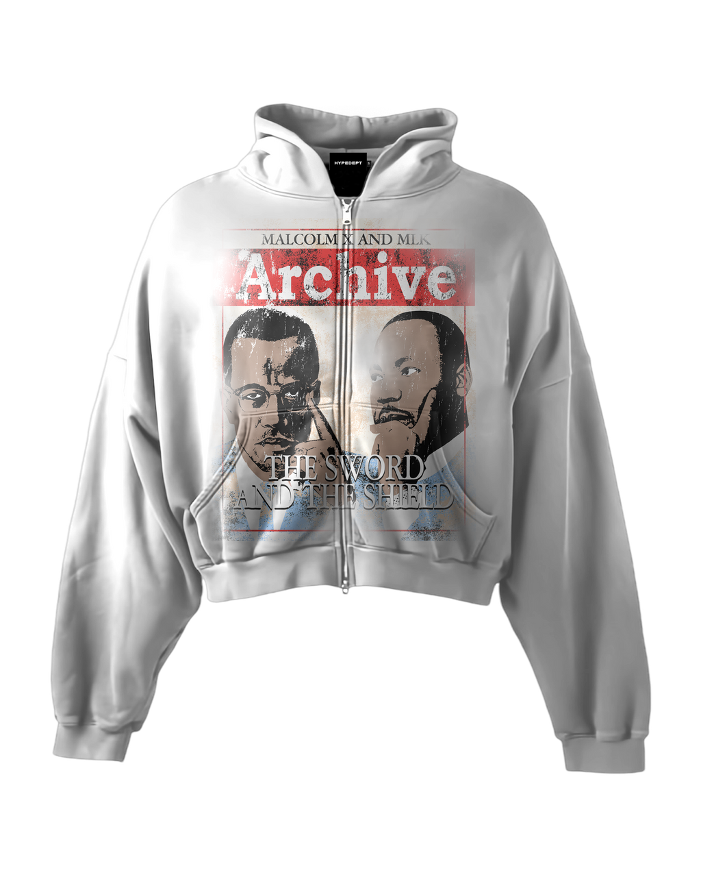 'SWORD & SHIELD' HEAVYWEIGHT BOXY ZIPUP HOODIE