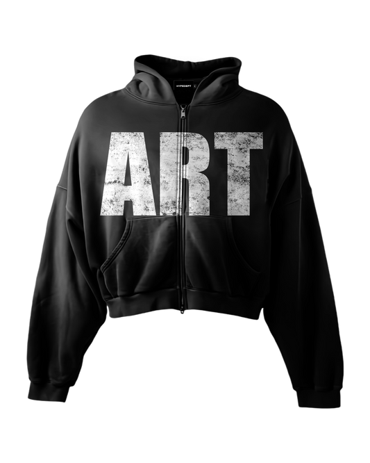 'ART' HEAVYWEIGHT BOXY ZIPUP HOODIE