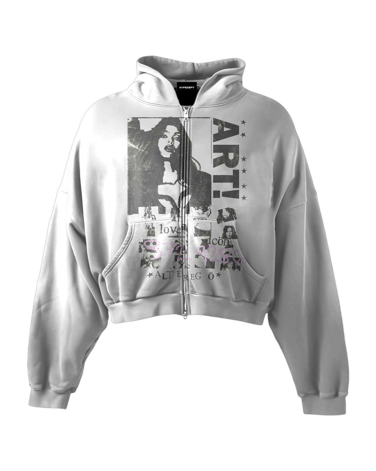 'ART!' HEAVYWEIGHT BOXY ZIPUP HOODIE