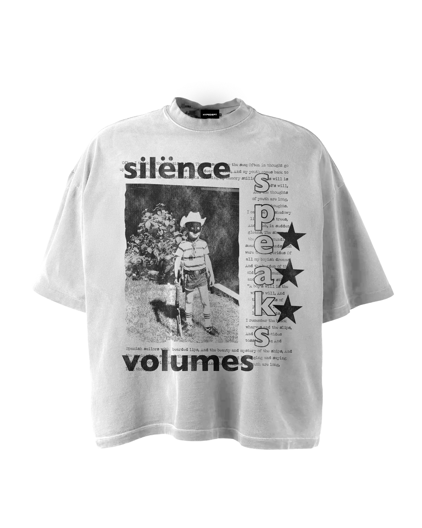 'SILENCE SPEAKS VOLUMES' GRAPHIC TEE