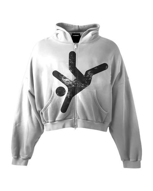 'FALLING' HEAVYWEIGHT BOXY ZIPUP HOODIE