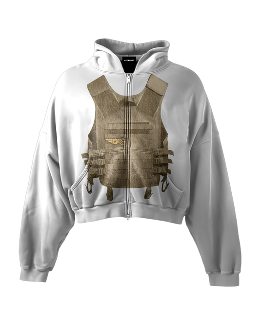 'LOST ARCHIVES' HEAVYWEIGHT BOXY ZIPUP HOODIE