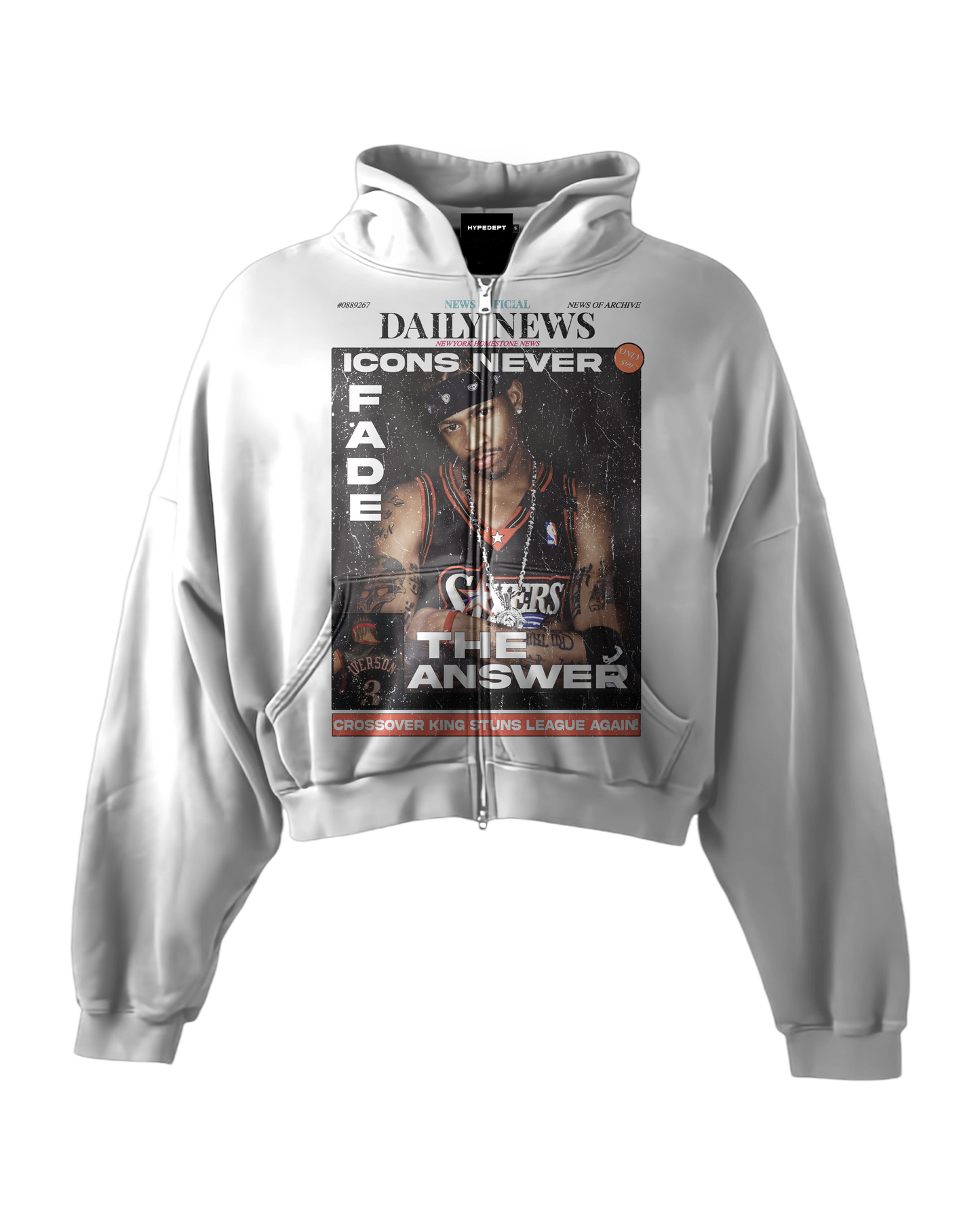 'THE ANSWER II' HEAVYWEIGHT BOXY ZIPUP HOODIE
