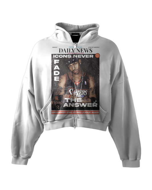 'THE ANSWER II' HEAVYWEIGHT BOXY ZIPUP HOODIE