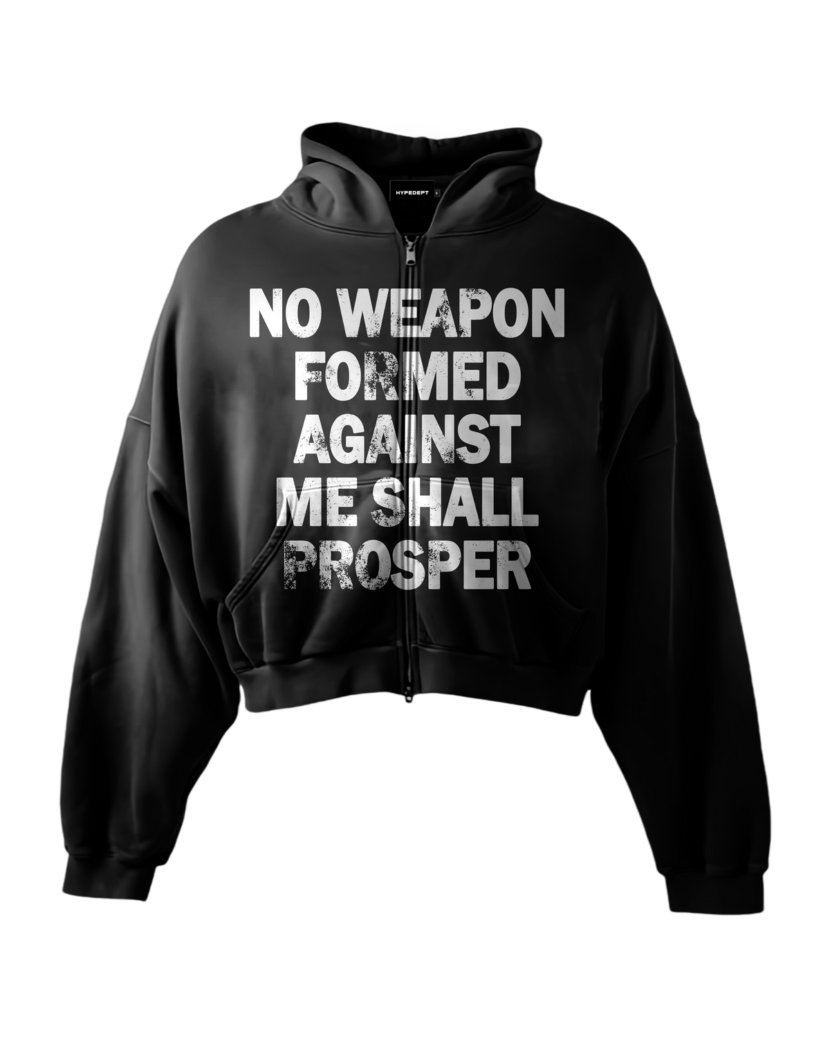 'NO WEAPON FORMED' HEAVYWEIGHT BOXY ZIPUP HOODIE