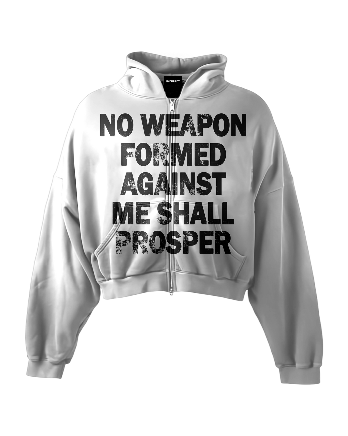 'NO WEAPON FORMED' HEAVYWEIGHT BOXY ZIPUP HOODIE