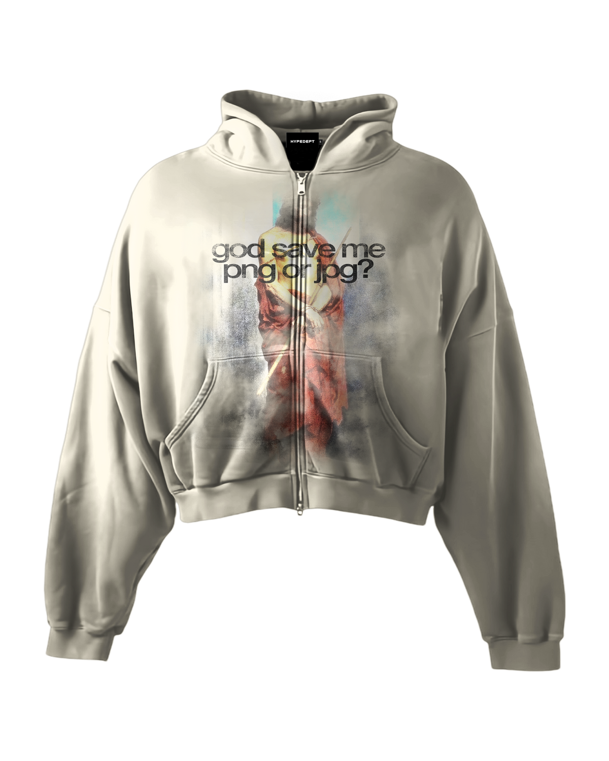 'SAVE ME' HEAVYWEIGHT BOXY ZIPUP HOODIE